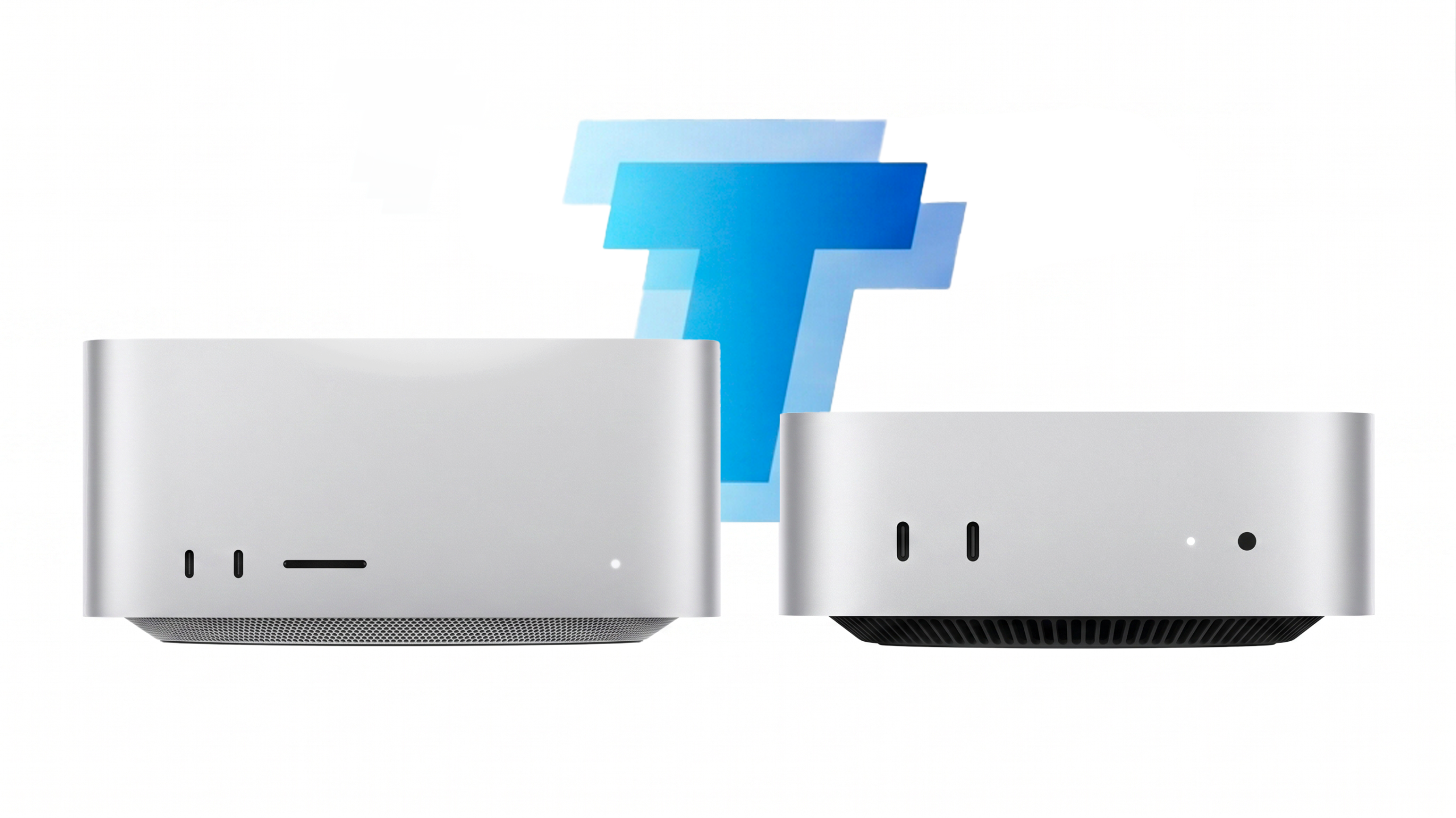 Composição editorial dos novos Mac mini e Mac Studio no contexto de desempenho e IA no dispositivo